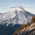 Snow Covered Mt. Shasta Glowing